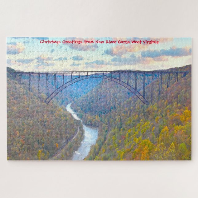 We love New River Gorge West Virginia. Jigsaw Puzz Puzzle (Horizontal)