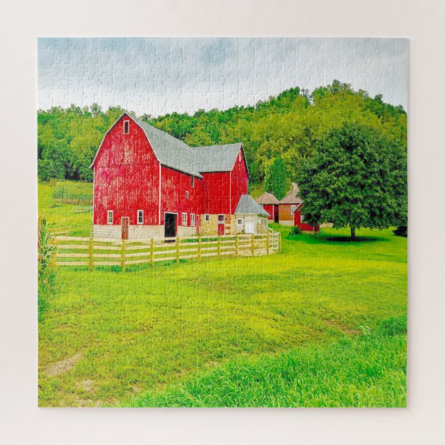 We love Old Barns in Wisconsin. Jigsaw Puzzle (Vertical)