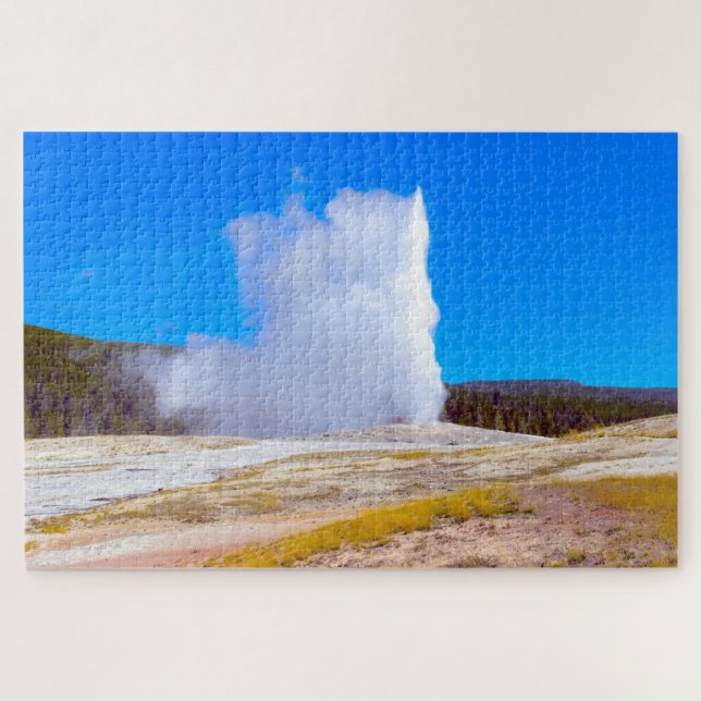 We love Old Faithful Wyoming Jigsaw Puzzle (Horizontal)