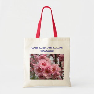 We Love Our Boss! Tote bag gifts Pink Blossoms