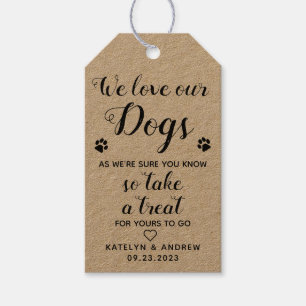 We Love Our Dogs Biscuit Bar Dog Treat Favour  Gift Tags