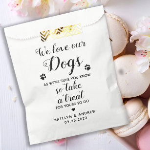 We Love Our Dogs Biscuit Bar Dog Treat Wedding Fav Favour Bag