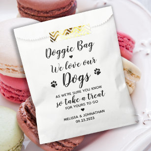 We Love Our Dogs Biscuit Bar Dog Treat Wedding Favour Bag