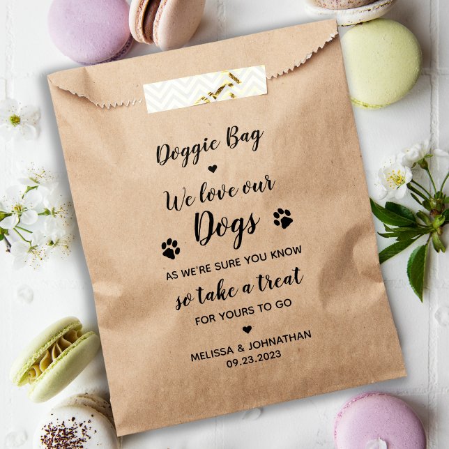 We Love Our Dogs Dog Treat Wedding Favour Bag (Creator Uploaded)