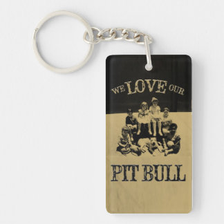 We Love Our Pit Bull Customisable Key Chain
