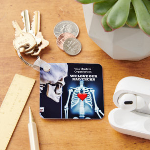 We Love Our Rad Techs with X-Ray Key Ring