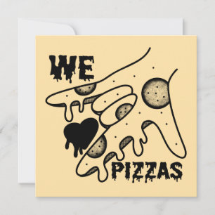 We Love Pizzas - Pizza Love - ASL ILY Obsession De Thank You Card