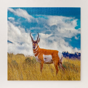 We Love  Prong Horn Deer Wyoming. Jigsaw Puzzle