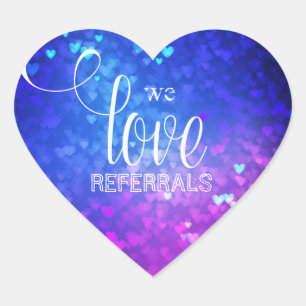 We Love Referrals Bokeh Lights realtor sticker