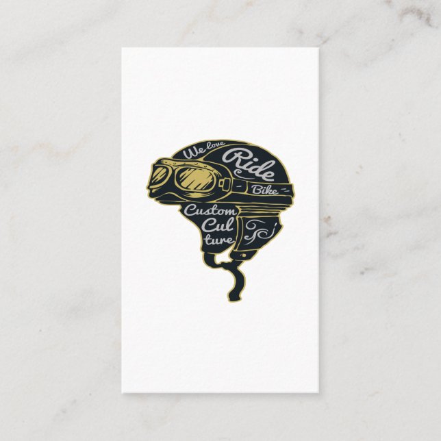 we love ride bike custom bike culture business card (Front)