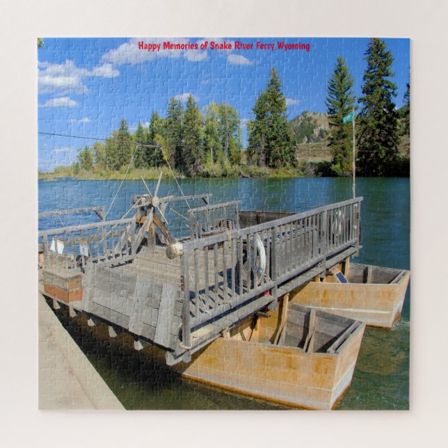 We Love Snake River Ferry Wyoming. Jigsaw Puzzle (Vertical)