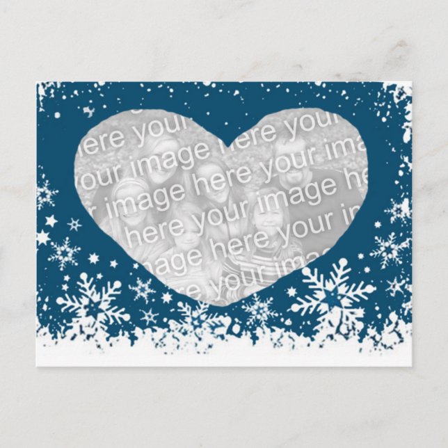 We love snow! holiday postcard (Front)