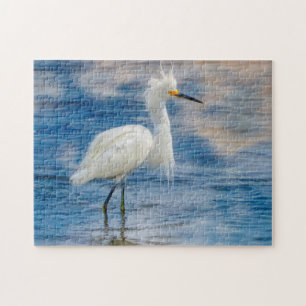 We love Snowy Egrets in Florida Jigsaw Puzzle