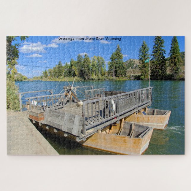 We love The Ferry Snake River Wyoming. Jigsaw Puzz Jigsaw Puzzle (Horizontal)