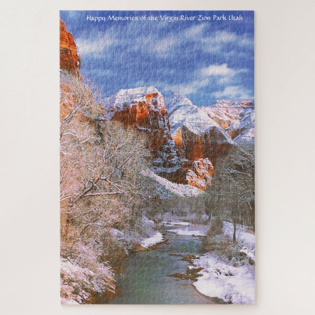 We Love Virgin River Zion Park Utah Jigsaw Puzzle (Vertical)