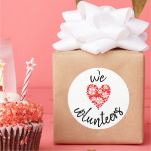 We Love Volunteers Stickers