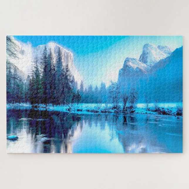 We love winter in Yellowstone. Jigsaw Puzzle (Horizontal)