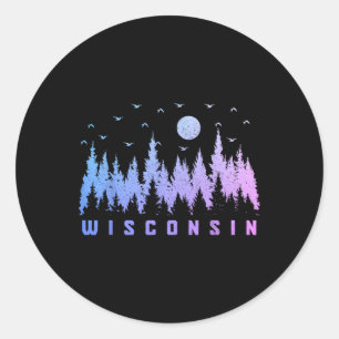 We Love Wisconsin - The Badger State Uni-adults Bl Classic Round Sticker