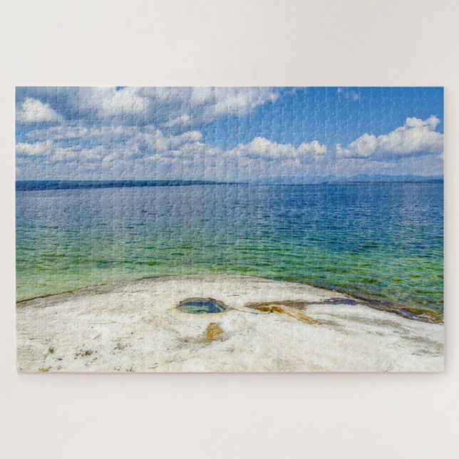 We love Yellowstone Lake Wyoming. Jigsaw Puzzle (Horizontal)