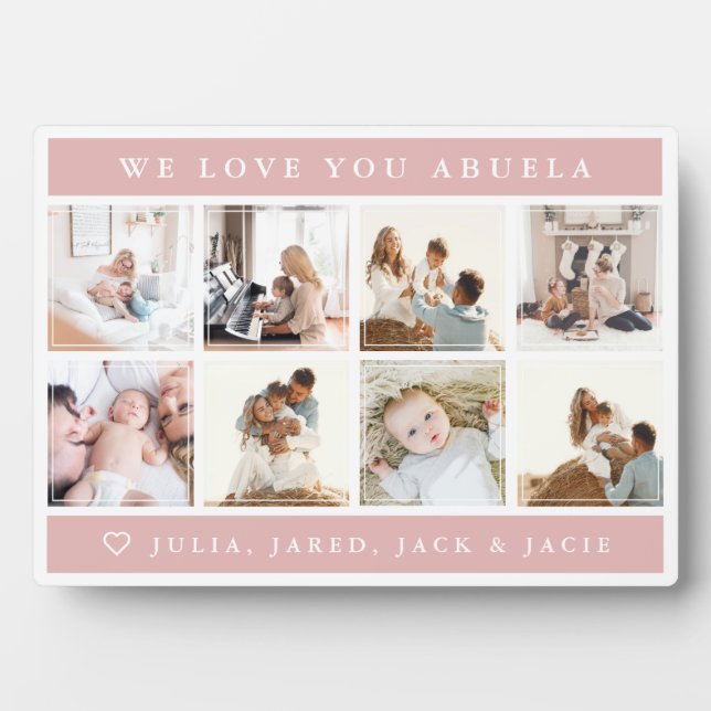 We Love You Abuela Plaque (Front)
