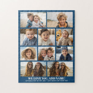 We Love You Add Name - 10 Photo Collage - Modern Jigsaw Puzzle