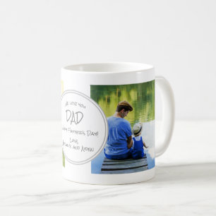 We Love You Dad 2 Photo Happy Father's Day Coffee Mug
