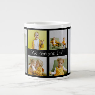 We Love You Dad 6 Photo Large Coffee Mug
