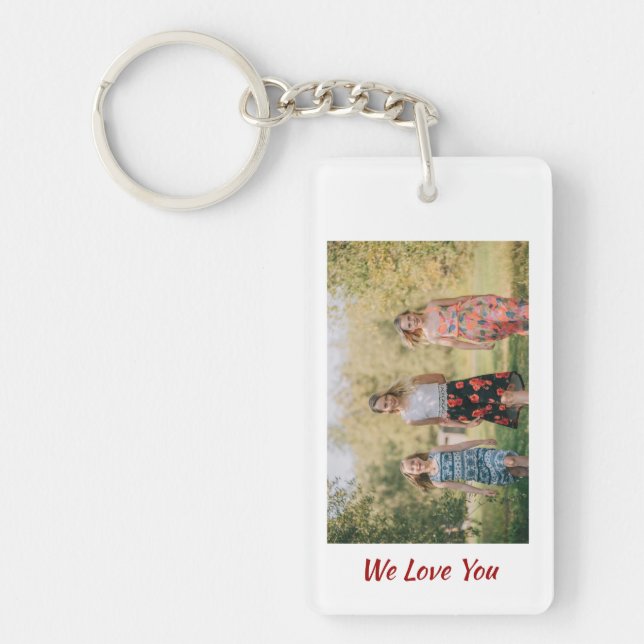 We Love You Dad Best Dad Ever Father's Day Photo Key Ring (Front)