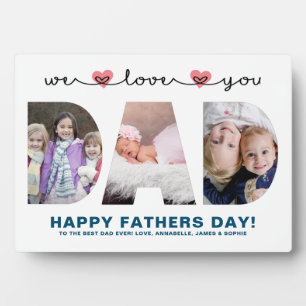 We Love You Dad Father's Day Photo Plaque