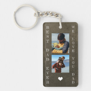 We love you dad personalised 5 photos key ring