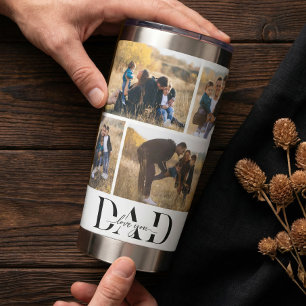 We Love You Dad Personalised Father Photo Collage Insulated Tumbler