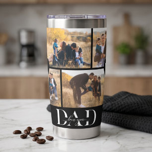 We Love You Dad Personalised Father Photo Collage Insulated Tumbler