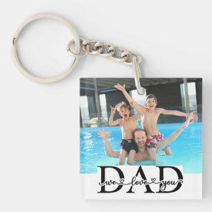We love You Dad Personalised Photo Custom Key Ring