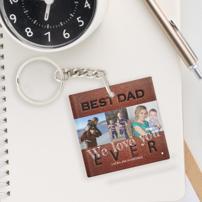 We love you dad personalised photos key ring (Creator Uploaded)