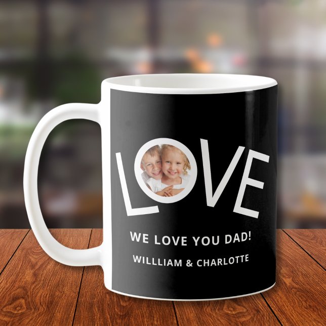 We love You Dad Photo Black Coffee Mug (Creator Uploaded)