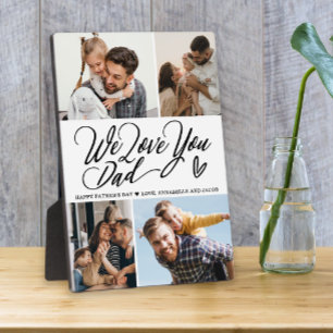 We Love You Dad Photo Collage Plaque