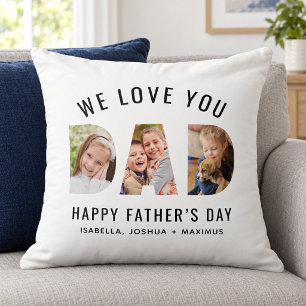 We Love You Dad Photo Fathers Day Cushion