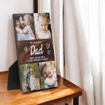 We Love You Dad Rustic Wood Photo Collage Plaque<br><div class="desc">The Dad We Love You Heart Modern Photo Collage Plaque is a touching and personalised gift that showcases your love for your dad. This beautifully designed plaque features a heart-shaped photo collage, allowing you to add your favourite family pictures in a modern and stylish layout. The heartfelt "We Love You,...</div>
