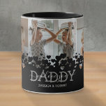 We Love You Daddy 3 Photo Mug<br><div class="desc">Show dad just how much he means with our exclusive 'Modern Mug for Dad'. This custom-made, high-quality mug features a heartwarming photo collage of his children, an edgy black heart design, and the heartfelt declaration 'we love you daddy'. To make it even more special, each mug is personalised with the...</div>