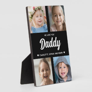 We Love You Daddy Family Keepsake Photo Collage Plaque