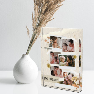 We Love You Daddy Photo Collage Block