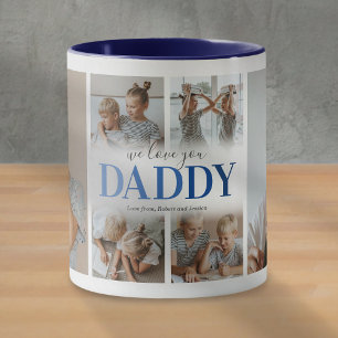 We Love You Daddy Photo Collage Mug