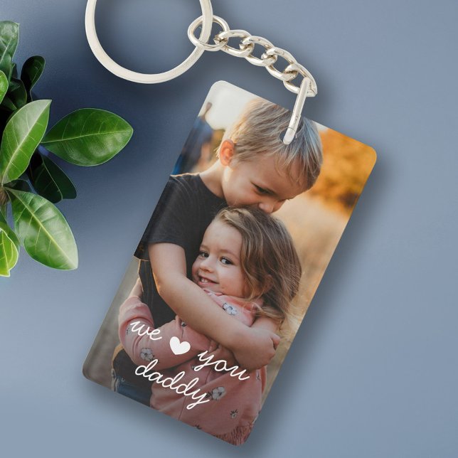 We Love You Daddy Photo Key Ring (Creator Uploaded)