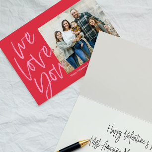 We Love You Editable Colour Valentine's Day Card