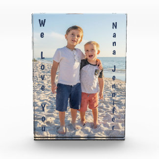 We LOVE You Family Photo PERSONALIZE Block