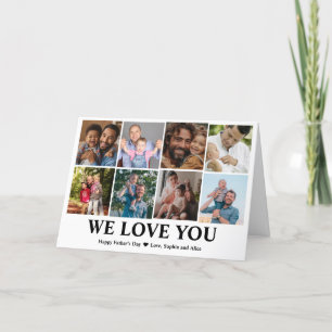 We Love You   Father’s Day Custom Photo Thank You Card