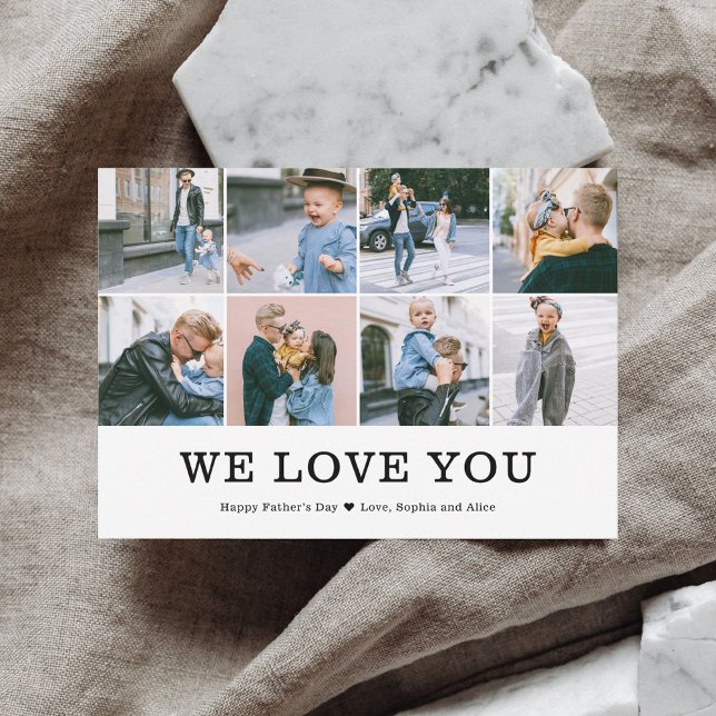We Love You Fathers Day Photo Holiday Card (Creator Uploaded)