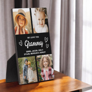 We Love You Grammy Family Modern Photo Collage Plaque