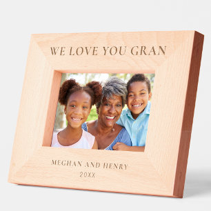 We Love You Gran Personalised Photo Frame Gift