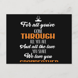 We Love You Grandfather Postcard